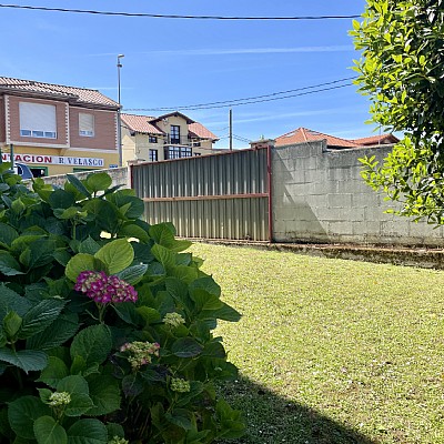 Chalet independiente con jardin, garaje, terraza y dos locales comerciales.
