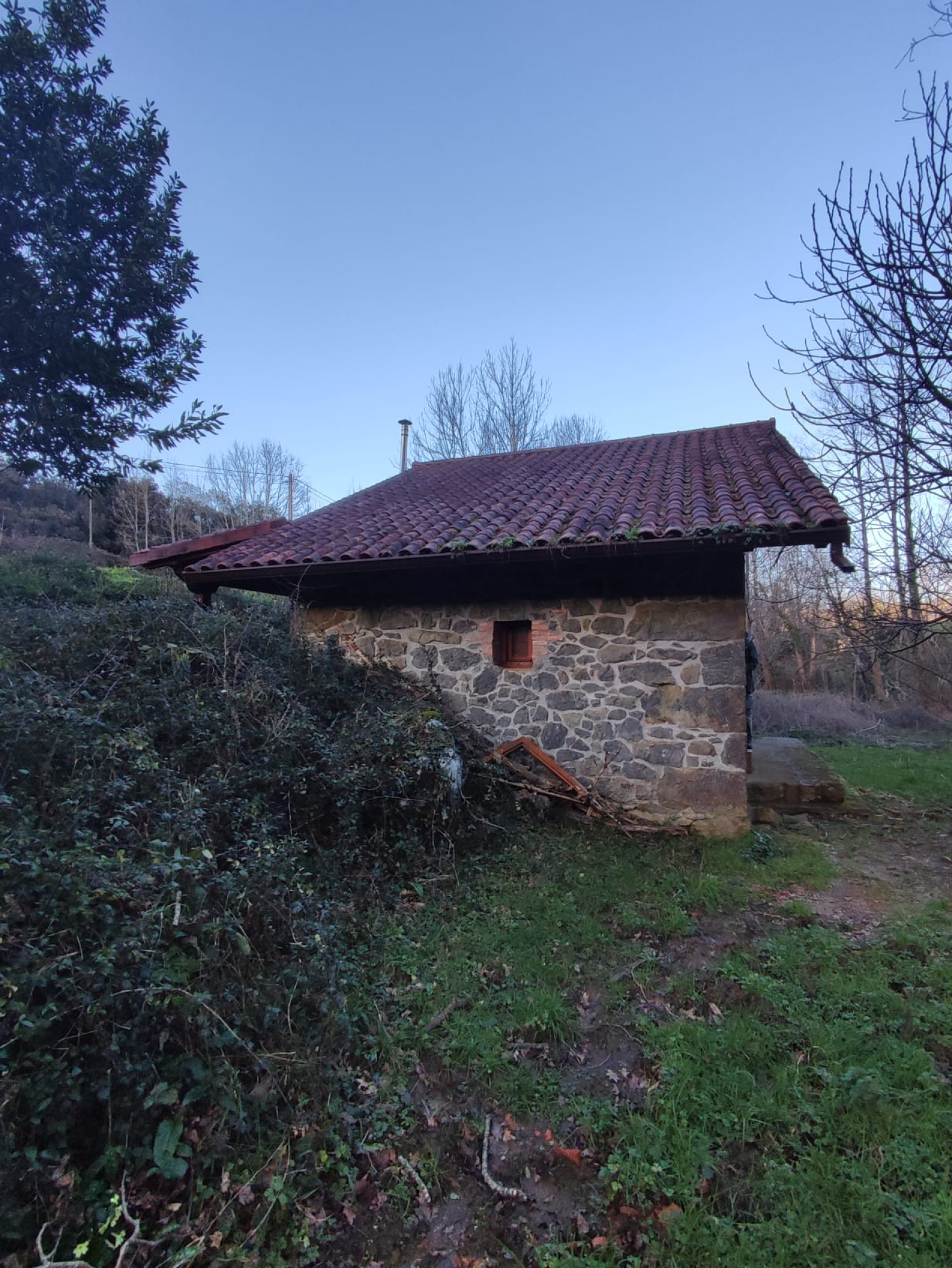 Cabaña en buen estado con finca y manantial