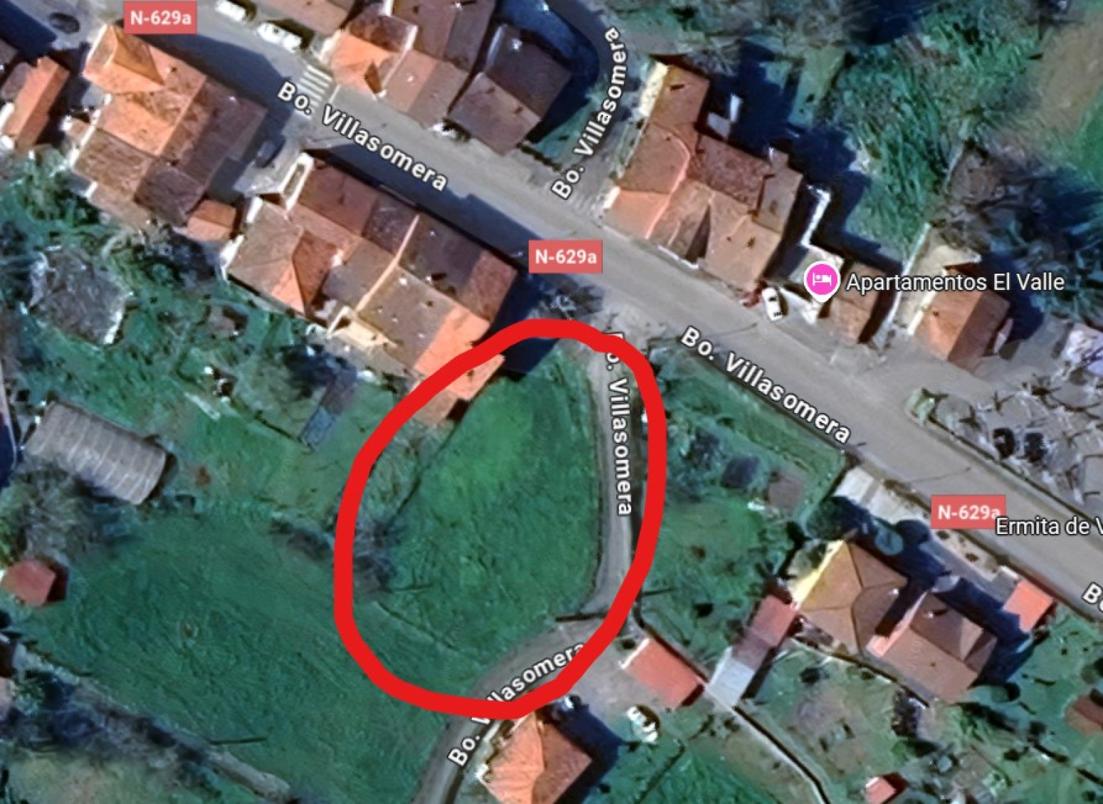 Terreno urbano en Rasines de 1031 m2 