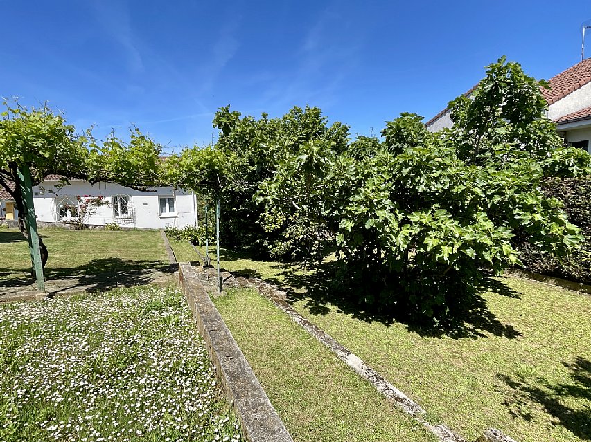 Chalet independiente con jardin, garaje, terraza y dos locales comerciales.