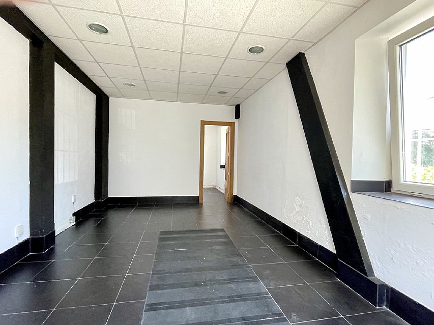 Chalet independiente con jardin, garaje, terraza y dos locales comerciales.