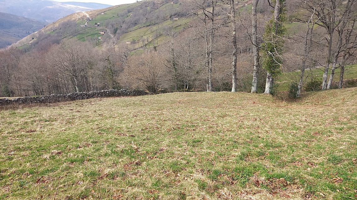 Cabaña de piedra con terreno y buen acceso en Luena