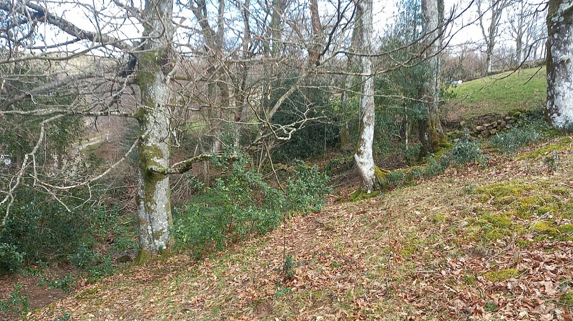 Cabaña de piedra con terreno y buen acceso en Luena