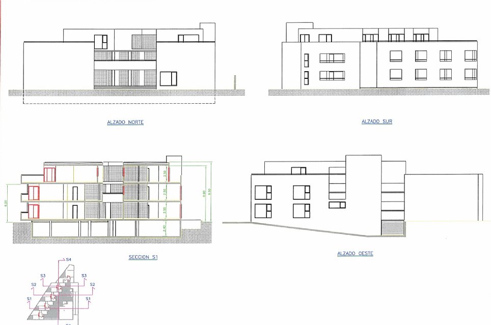 Suelo terciario con licencia para construir 16 apartamentos, 16 garajes y 1 local