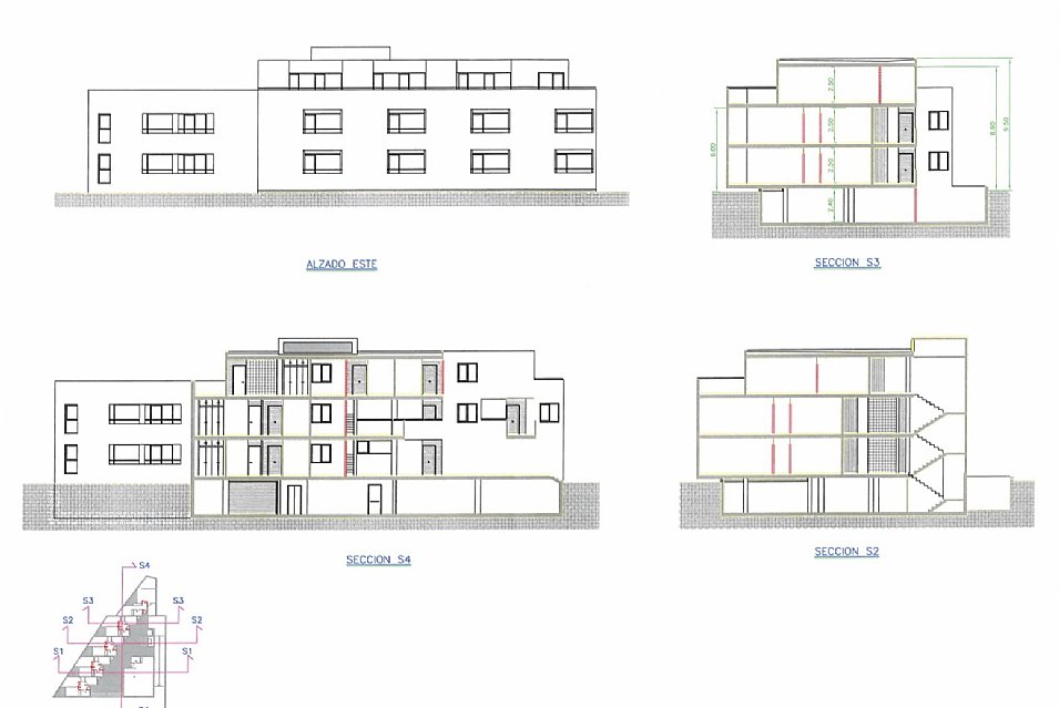 Suelo terciario con licencia para construir 16 apartamentos, 16 garajes y 1 local